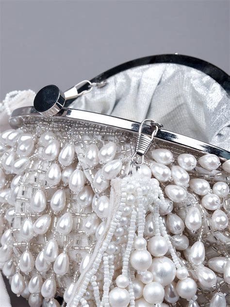 Buy White Pearly Oyster Bag Online. – Odette