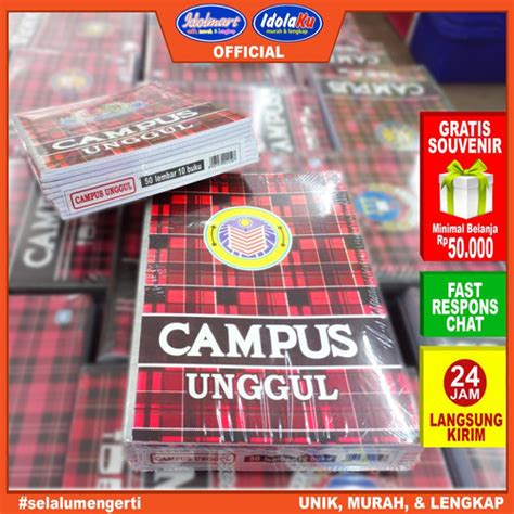 Jual IDOLAKU Buku Tulis Campus Unggul isi 50 Lembar Buku Tulis Sekolah ...