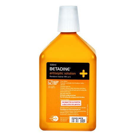 BETADINE SOLU 10% 500ML - Medehub