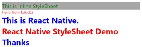 Image result for React Native Style Sheet Embed Code