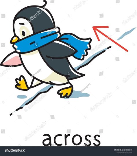 Pingüino camina a través de una: vector de stock (libre de regalías ...