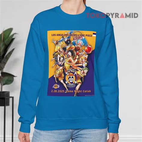 Los Angeles Lakers x One Piece Game Night Collab Shirt - TokoPyramid