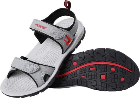 Furo Brand Mens Casual Sports Sandal SM104 (Grey/Black) :: RAJASHOES