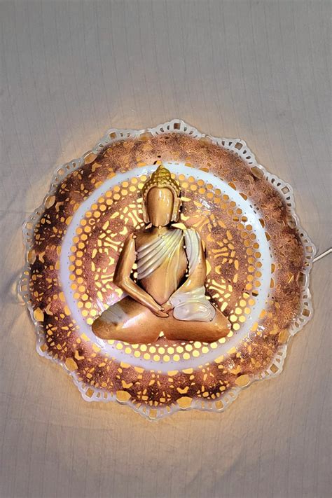 Buddha LED metal wall decor living room decor office room – Smris