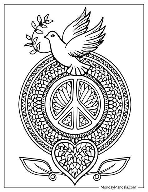 Bing Coloring Pages Peace Sign