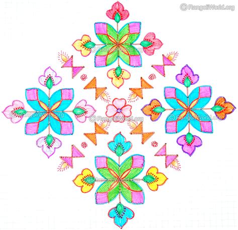 21 and 22 dots kolam designs gallery-1