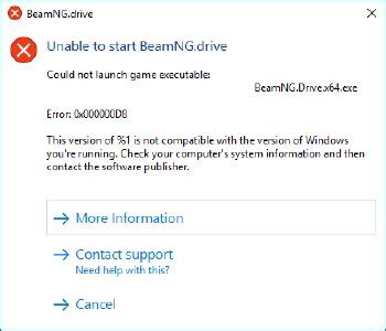 Common Error Messages - BeamNG.drive