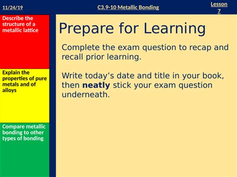 Image result for Metallic Bonding Free Science Lessons
