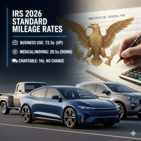 IRS Announces 2026 Standard Mileage Rates