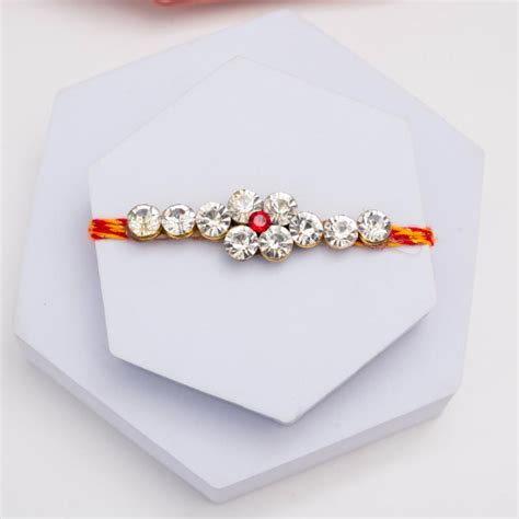 Send Subtle Sparkle Decent Stone Rakhi Online