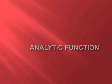 Image result for Analytic Function Examples