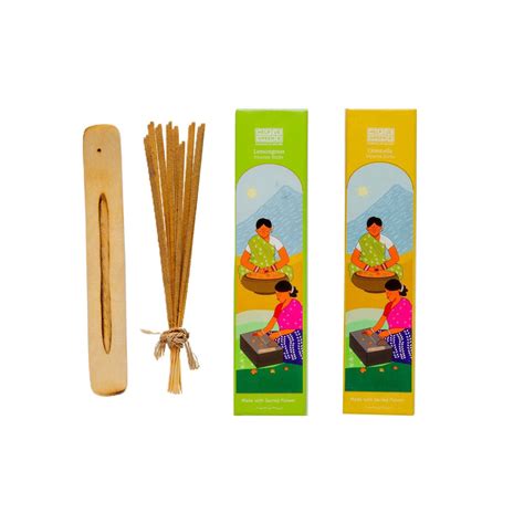 Natural Incense Sticks Citronella+Lemongrass Fragrance (2 Packs, 40 St