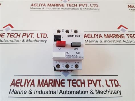 Siemens 3Ve1010-2D Manual Motor Starter 0,25-0,4A – Aeliya Marine Tech