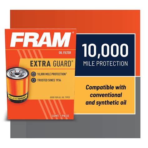 FRAM Extra Guard Oil Filter, PH8170, 10K mile Replacement Oil Filter ...