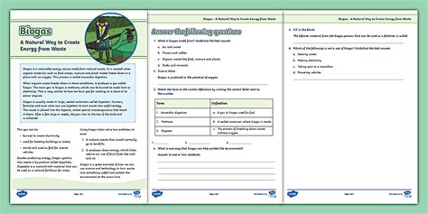 Grade 7 NS - Term 3 - Biogas - Comprehension CAPS