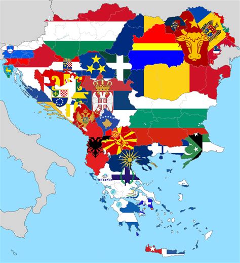 Balkan peninsula political map