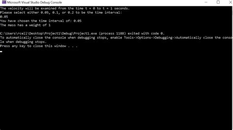 Visual Studio Debug Console 的图像结果