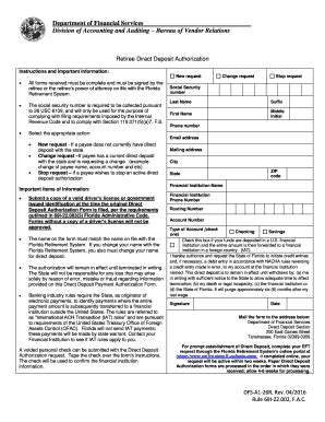 Fl Dfsa126r Direct Deposit Services Get - Fill Online, Printable ...