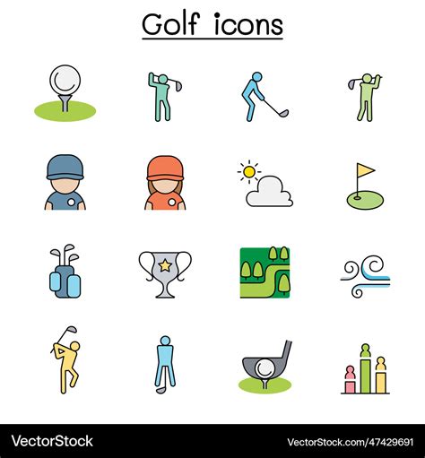 Golf Icon Color 的图像结果