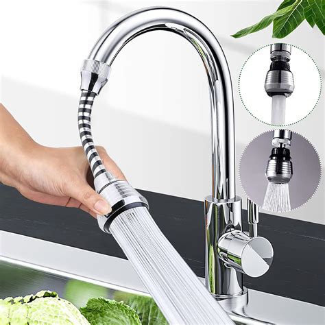 360 Degrees Flexible Faucet Nozzle,Sink Faucet Sprayer Attachment, Home ...