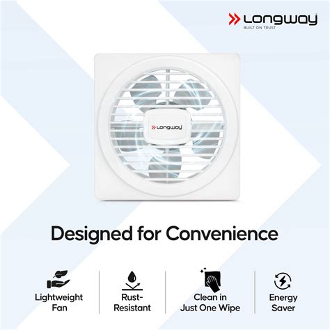 Longway Gusto 6 Inch (150mm) Exhaust Fan – High Speed Energy Efficient ...