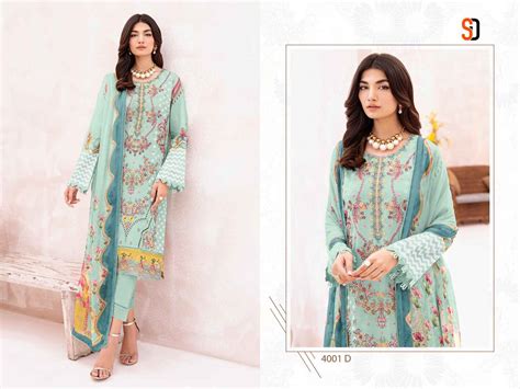 Shraddha Chevron Vol 4 Pakistani Suits Chiffon Dupatta