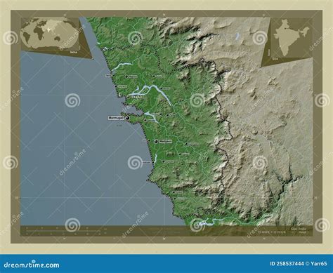 Goa, India. Wiki. Labelled Points of Cities Stock Photo - Image of ...
