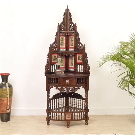 QUADRO -111 TEAK WOOD CORNER TABLE – Nilambur Furniture
