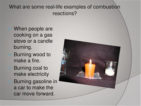Combustion Reactions Examples