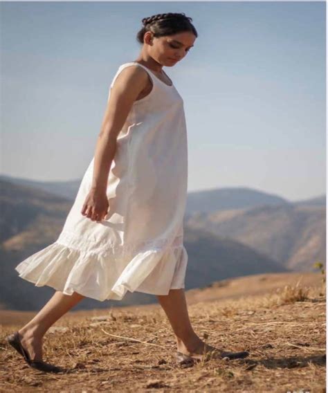 Natural white sleeveless kora handcrafted cotton frill kurta – GoSwadeshi