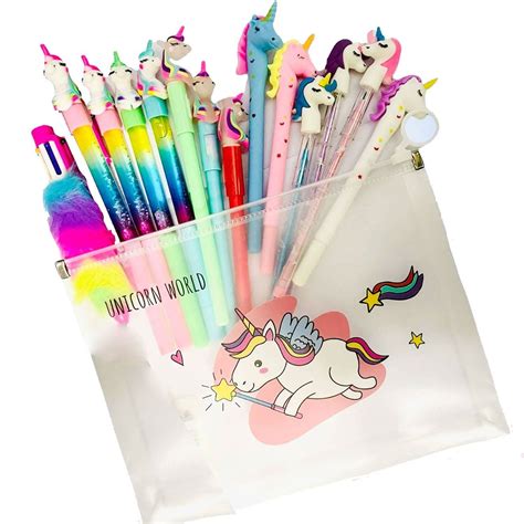 Buy NOIee Set of Stationery Pens and Pencils Combo of 8 Unicorn Pen ...