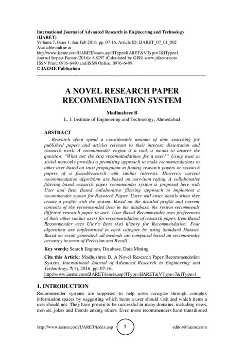 Image result for Paper Recommendation System