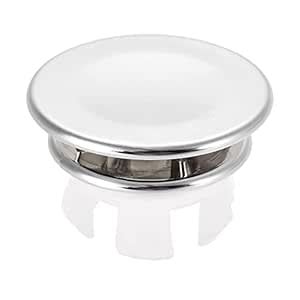 uxcell Sink Basin Trim Overflow Cover Insert in Hole Round Caps Silver ...