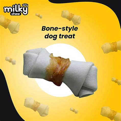 Dogaholic Milky Chew Cheese & Chicken Bones Dog Treat - 10 pieces | Zigly