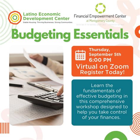Learn Budgeting Essentials with Zoom on 9/5/20 | Latino Economic ...