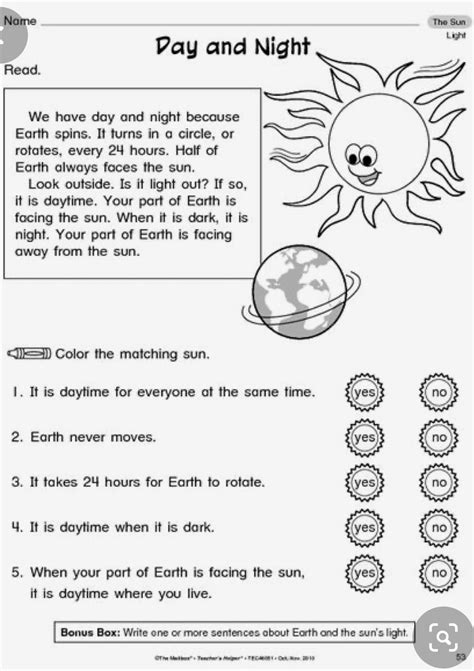 Image result for First Grade Science Worksheets