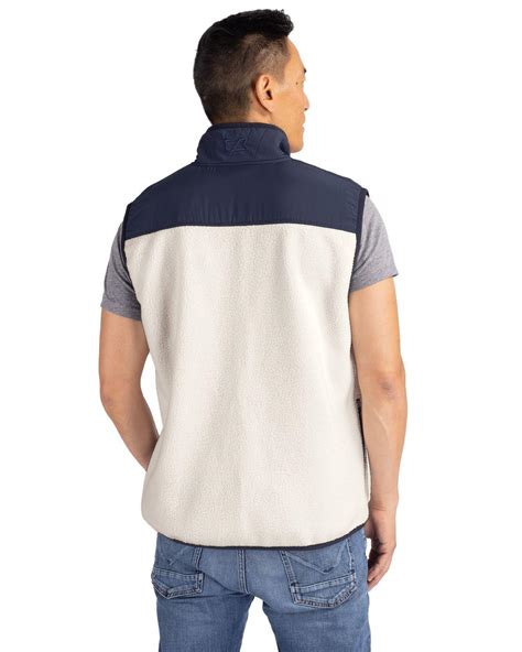Cutter & Buck Cascade Eco Sherpa Fleece Mens Vest | Work Hard Dress Right