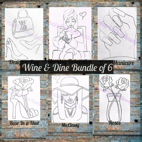 Sip and paint party kit pre drawn canvas kit in bulk outline canvas ...