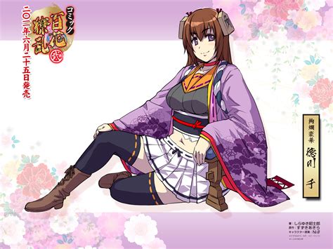 niθ hyakka ryouran samurai girls senhime tokugawa sen thighhighs ...