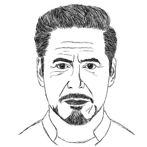 Robert Downey Jr. Sketch Art Wallpaper Mural - Magicdecor®