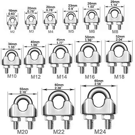 Buy einnovative 8mm Stainless Steel U - Bolt Type Wire Rope Clip Clamp ...