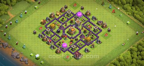 Best Anti 3 Stars Base TH7 with Link, Hybrid - Town Hall Level 7 Base ...