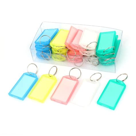 Uxcell Waiter Salesman Name Tag Badge Clip Holder Key Ring, 25-Piece ...