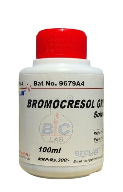 BROMOCRESOL GREEN Solution - 100ml : Amazon.in: Industrial & Scientific