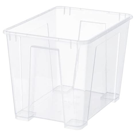 SAMLA box, transparent, 39x28x28 cm/22 l (15 ¼x11x11"/6 gallon) - IKEA