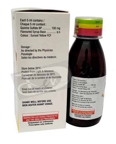 Pharma Medicine - Quinine Sulfate Suspension 100mg/5ml (DEVQ L ...