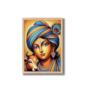 FRAME Bazaar Radhakrishna Ji Framed Wall Art Posters Sparkle Matt ...