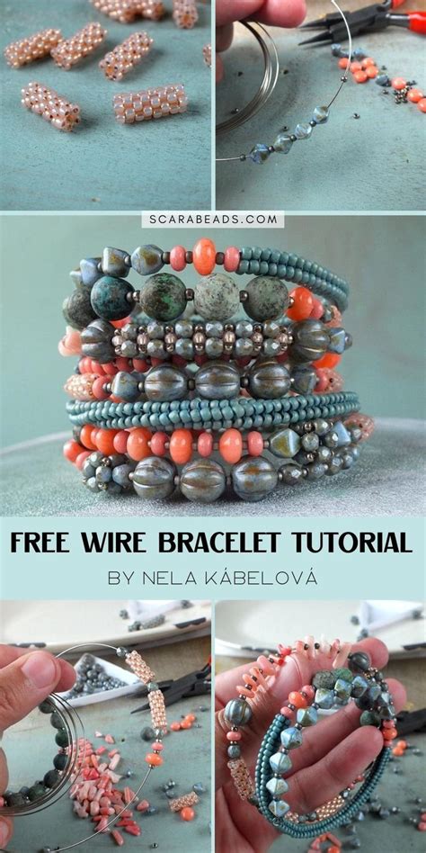 Memory Wire Beaded Cuff Bracelet Tutorial 的图像结果