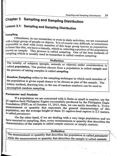 Sample and Sampling Distribution Statistics Chapter One 的图像结果