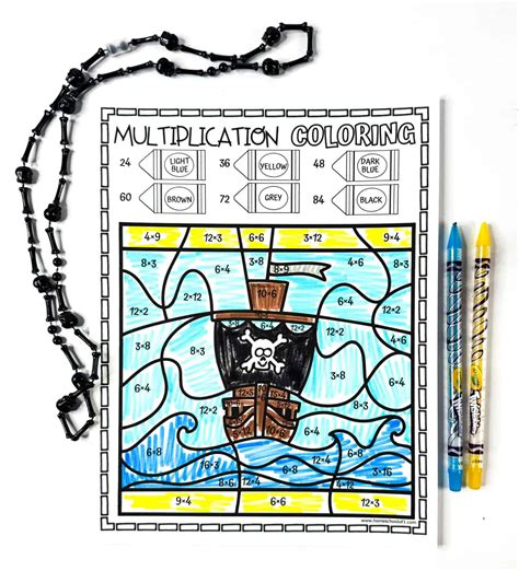 Multiplication Coloring Sheets